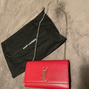 ❌SOLD❌Saint Laurent YSL Monogramme S Grain De Poudre Techno SL New Lipstick bag